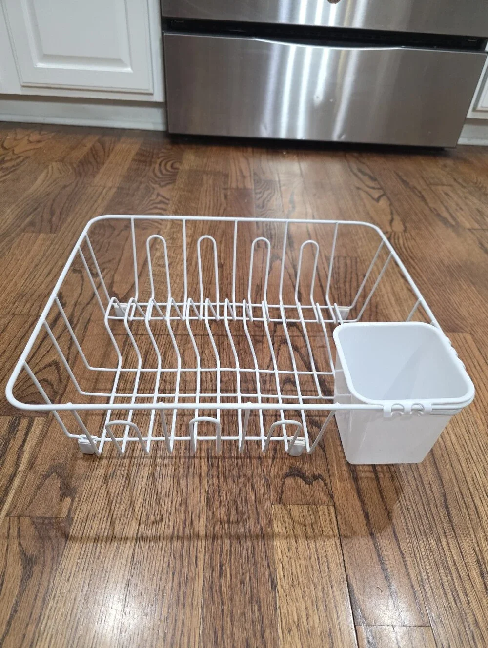 Vintage RUBBERMAID White Rubber on Wire Dish Drainer Rack 14